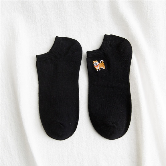 5 Pairs Women Dog Boat Socks - Picture 4 of 8